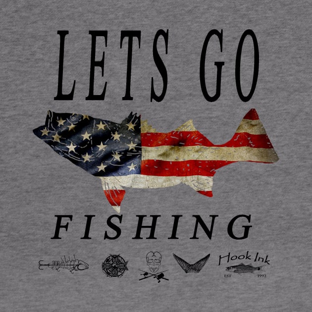 Lets go fishing American flag style by Hook Ink